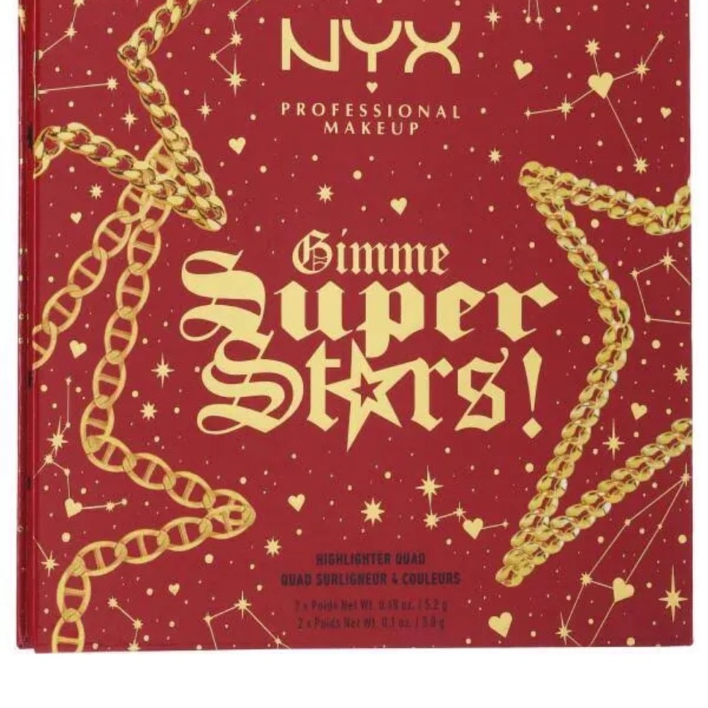 🆕 NYX Gimme Super Stars Highlighter Quad Pallet